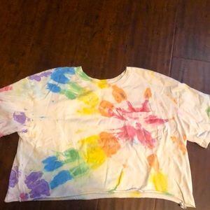 A 12-14 Time and Tru tie dye crop top.